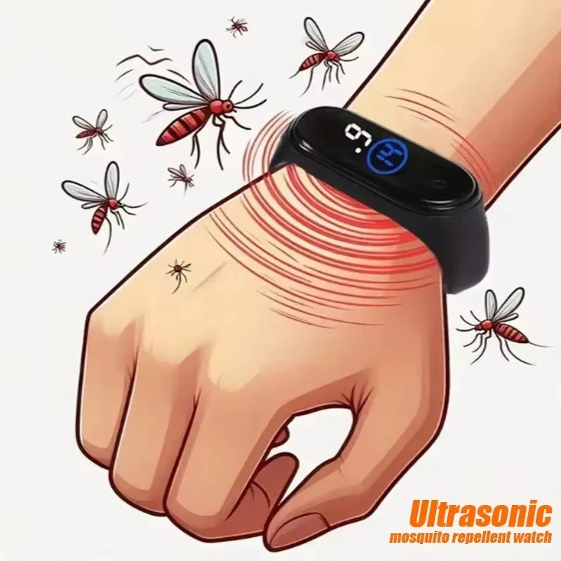 New Wearable Mosquito Repellent Unisex Wristband Physical & Ultrasonic Non-Chemical For Home & Outdoor 2026