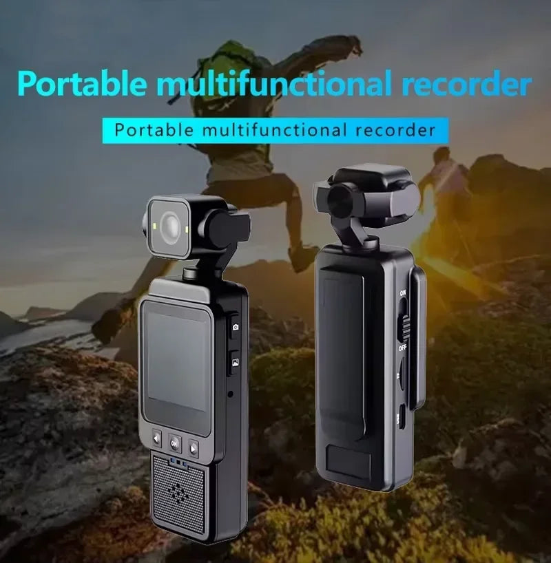 2026 New Handheld Sports Camera With180 Degree Rotating Lens 4K HD Wireless Wifi Video Recorder Built-in Fill Light Camera