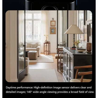 Lenovo Security Camera WiFi-Connected Remote Smart Monitoring 140-Degree HD Camera DVR Battery Backup in Case of Power Outage