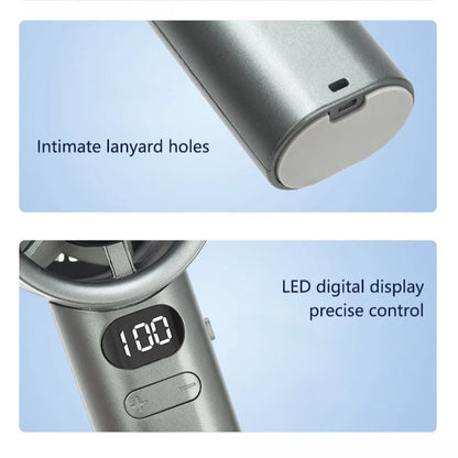Lenovo Ultra Handheld Portable Fan 100 Wind Speeds Adjustable Usb Charging Mini Outdoor Turbo Long-lasting High Speed Fan