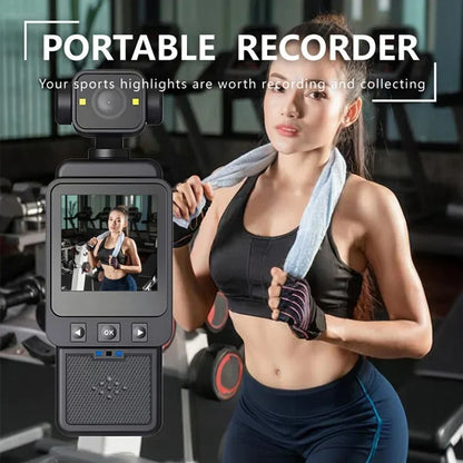 2026 New Handheld Sports Camera With180 Degree Rotating Lens 4K HD Wireless Wifi Video Recorder Built-in Fill Light Camera