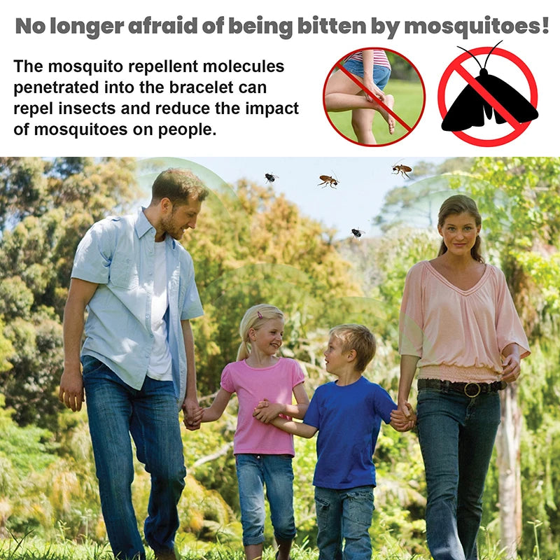 New Wearable Mosquito Repellent Unisex Wristband Physical & Ultrasonic Non-Chemical For Home & Outdoor 2026