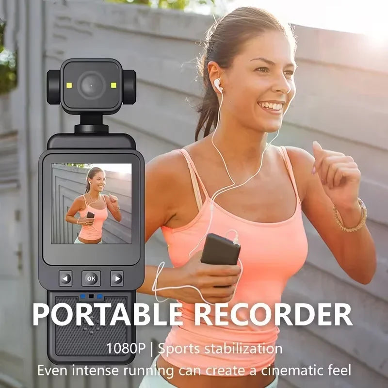 2026 New Handheld Sports Camera With180 Degree Rotating Lens 4K HD Wireless Wifi Video Recorder Built-in Fill Light Camera